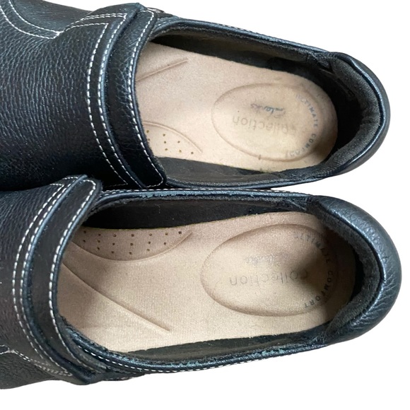 Clark's Black Flat Casual Shoe Closed Toe comfortable Slip-On Loafer size 7 M - Picture 8 of 9